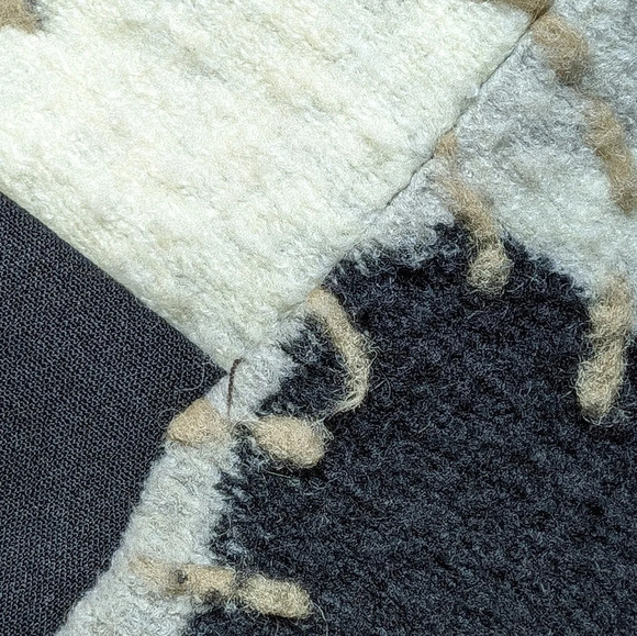 Vintage Yvonne Marie Zip Up Patchwork Fleece Embroidered Jacket  S / M Woman Top - Picture 5 of 7